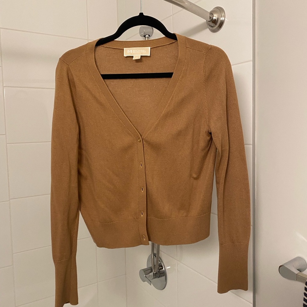 Michael Kors Women's Camel Cardigan Sweater